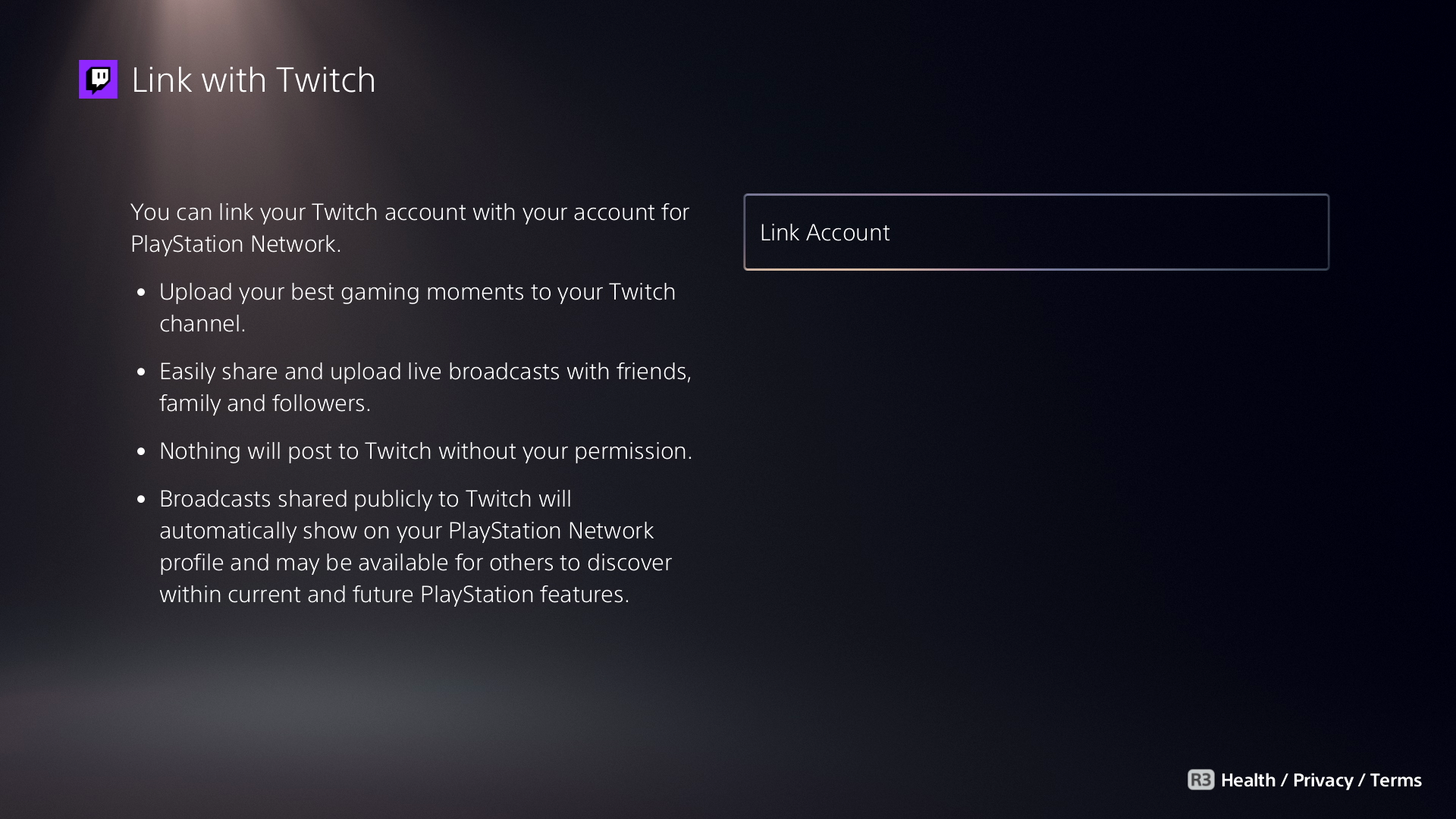 Streaming from your PlayStation 5 on Twitch